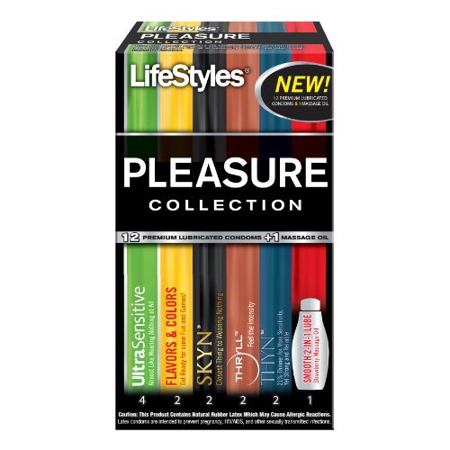 Lifestyles Pleasure Collection 12+1 Condoms, 13-Count