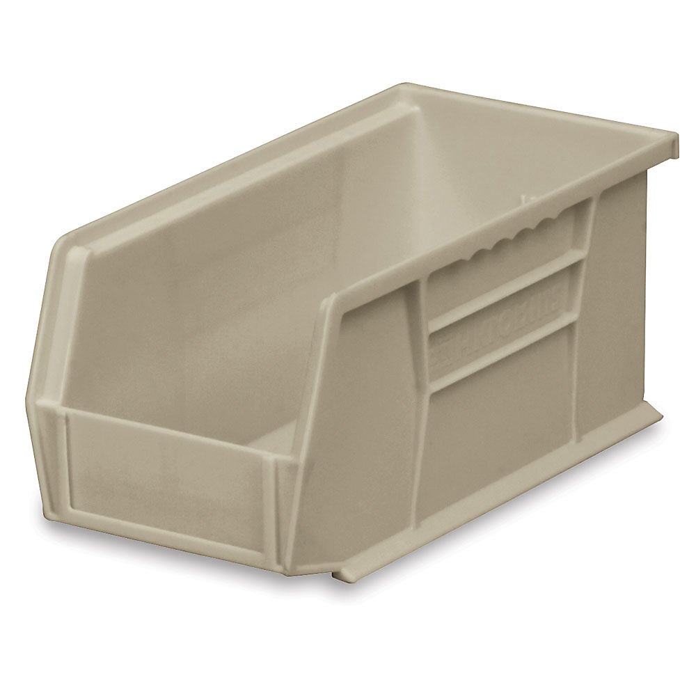 Bin [Set of 12] Color: Stone, Size: 5" H x 5.5" W x 10.88" D