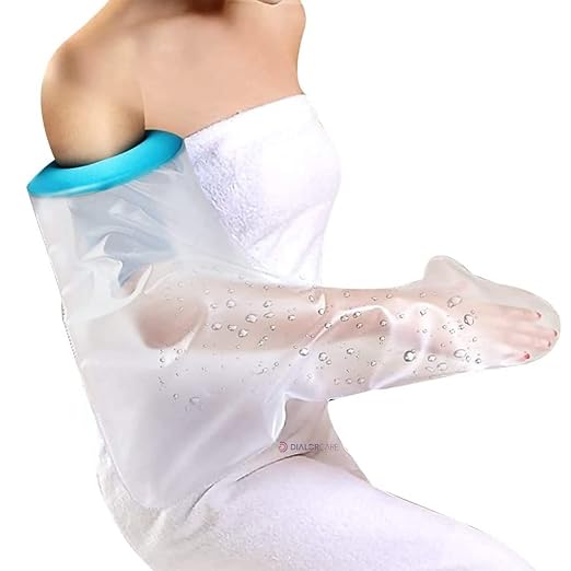 DIALDRCARE Waterproof Cast Covers for Shower – Hand Protector to Keeps Dry of Wounds, Bandage, Dressing (HAND CAST PROTECTOR)