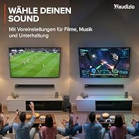 Audizio SB82S Soundbar Bluetooth mit Subwoofer, 2.1 Heimkino Soundsystem 120W | Bluetooth 5.3 | HDMI ARC | Optisch | 80 cm Soundbar TV Lautsprecher für Fernseher, Fernbedienung, Schwarz – Ansicht 8