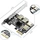 MZHOU PCIe 1 bis 4 PCI-Express,4-Port-PCIe-Riser-Adapterplatine USB 3.0 Adapter Multiplier Karte mit höherer Stabilität für Bitcoin Mining