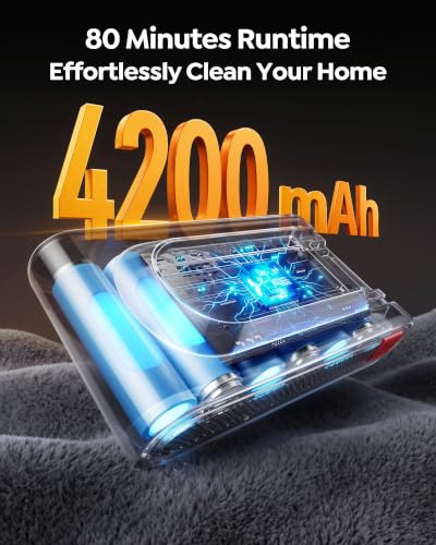 Image of Cordless Vacuum Cleaner 80Min(Eco) /55kPa /650W Stick Vacuum Cleaner for Home