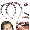 Anyingkai 4 STKS Twist Clip Hoofdband, Dubbele Pony Haarband, Dubbele Pony Kapsel Haarspeld Haaraccessoires, Pony…