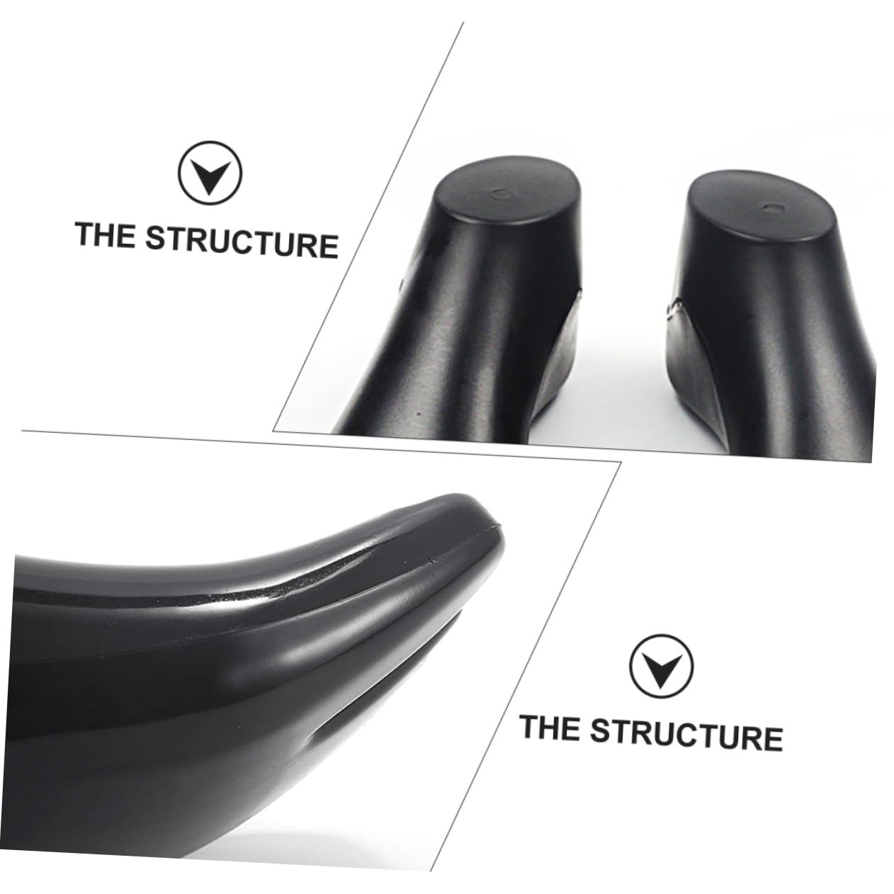 HEALEEP Foot Model for Women Shoes 1 Pair Plastic Shoes Feet Model Support Display Shoe Trees Shoes Filler Black Color
