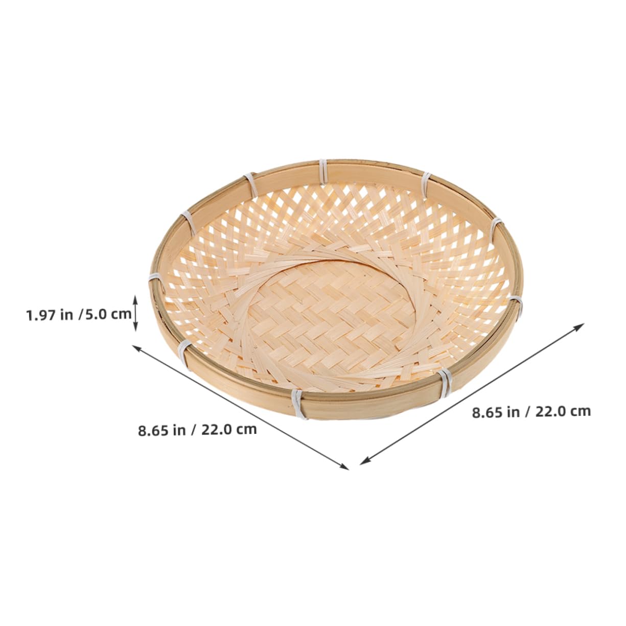 OFFSCH Hand Woven Basket Decorative Storage Holder for Kitchen Living Dining Table Durable Container for Bread Fruits and More Design