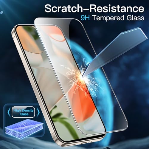 Image of JETech Tempered Glass Screen Protector Guard for Google Pixel 10 Pro XL /Pixel 9 Pro XL with Easy Installation Tool, Fingerprint Compatible, HD Clear, 3-Pack