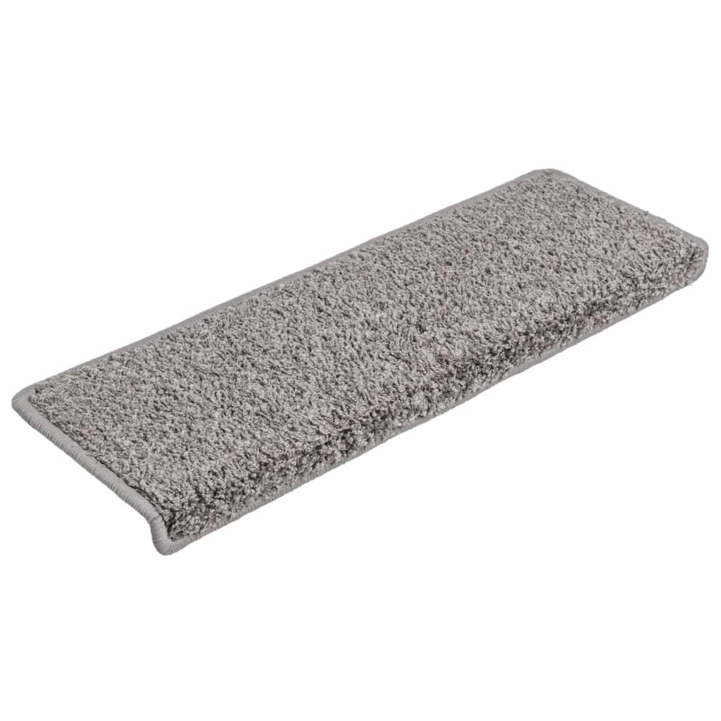 Maty na schody, 15 sztuk, 65 x 21 x 4 cm, szare, antypoślizgowe nakładki na schody, samoprzylepne, ochrona na schody drewniane i wewnętrzne