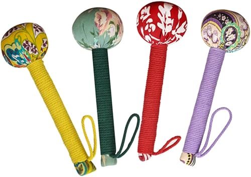 Miniatura 4 de Palo de masaje de mano para espalda, cuello y hombro, se puede utilizar a cualquier edad, regalo para mujeres y hombres (amarillo)