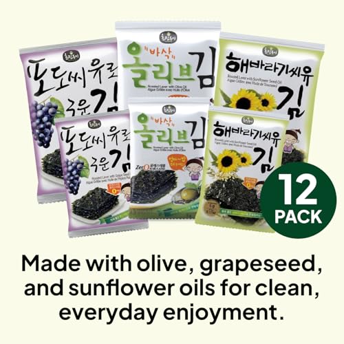 Korean Food Mixed Roasted Seaweed Snack Set 12 Count Vegan Gluten Free - image 5