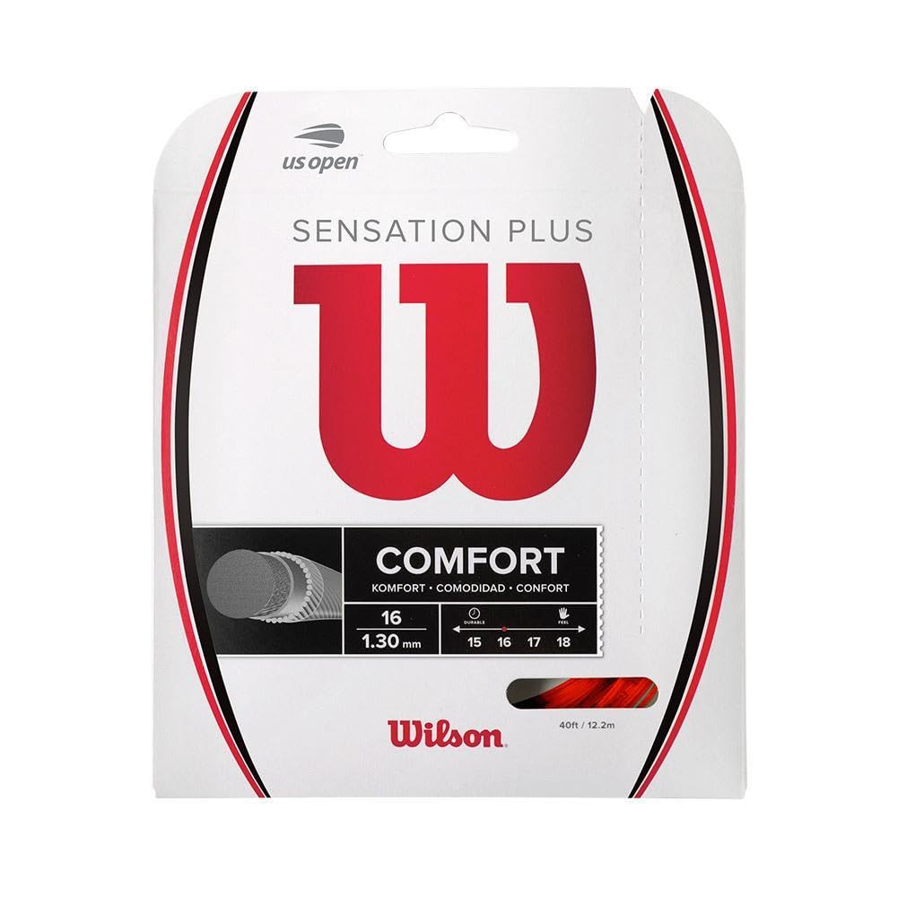 Wilson Unisex-Adult Sensation Plus Racket strings, Red, 17