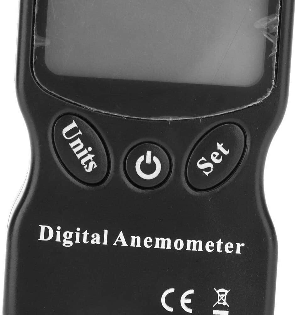 Misuratore della velocità del vento portatile del misuratore della velocità del misuratore dell'anemometro con le funzioni multiple Strumento di misurazione del volume dell'aria dell'aria del flusso d