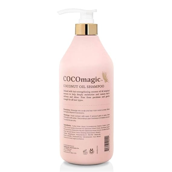 CocoMagic Nourishing Shampoo | Coconut Oil and Botanical Extracts | Strengthen, Restore Softness and Shine | Paraben Free (32 oz)