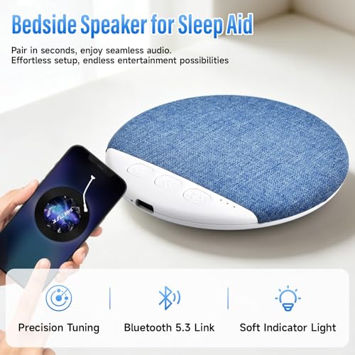 Pipihome Kissenlautsprecher Bluetooth, Tragbarer Kopfkissen Lautsprecher mit White Noise und Timer, Mini Bluetooth Lautsprecher, Sleep Pillow Speaker, Privater Schlafkopfhörer Seitenschläfer