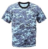 Rothco T-Shirt, Digital Sky Blue Camo, 3X
