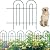 AMAGABELI GARDEN & HOME 14panels Decorative Garden Fences and Borders for Dogs 32in(H)×20ft(L) No Dig Metal Fence Panel Garden Edging Border Fence For Animal Barrier Fencing for Flower Bed Yard Green