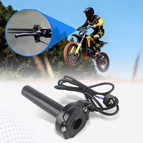 Image of Surron Throttle Grip Black Throttle Grip Kit, Quick Twister with Cable, Compatible with 7 /8-inch Electric Dirt Bike Sur-Ron /Surron /Light Bee /Sur Ron S /Surron X /X160 /X260 (Black)