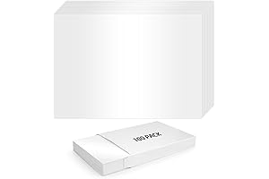 100 Pack White Shimmer 5x7 Cardstock with Envelopes