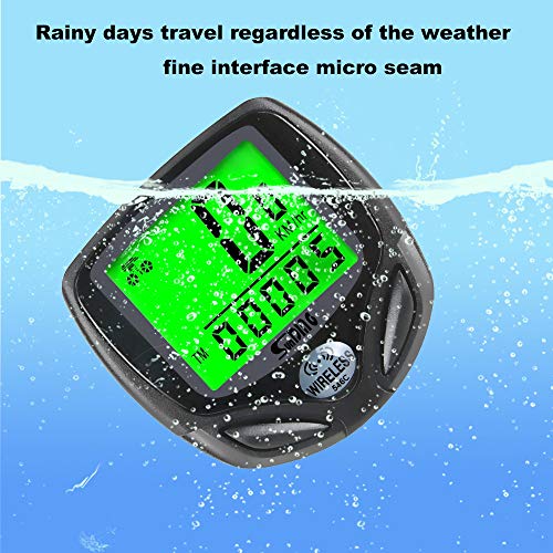 mewmewcat Computador de bicicleta sem fio com tela de luz de fundo de LCD de suporte Computador de b