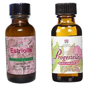 WOMEN’S THERAPEUTIC INSTITUTE Progesterone and EST Beauty Oil, Bioidentical Natural, Super Pure, EST lasts up to 3 months or more, Progesterone lasts up to 2 months