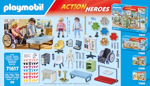 PLAYMOBIL Action Heroes 71617 Orthopädie, liebevolle Behandlung von Patient:innen, zu über 80 % aus recycelten und biobasierten Materialien, detailreiches Spielzeug für Kinder ab 4 Jahren