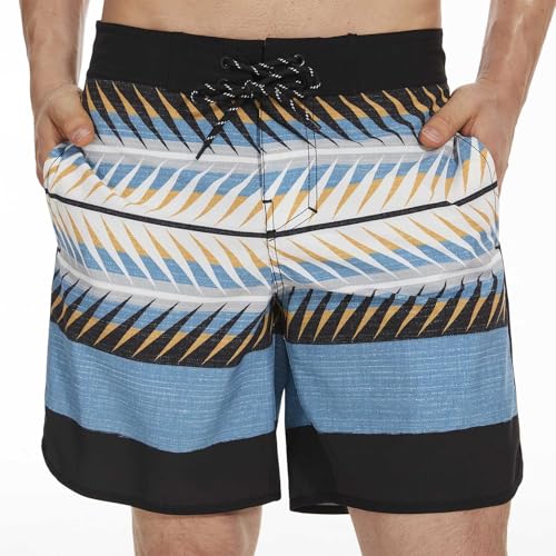 Men's Swim Trunks Quick Dry Bathing Suit Fun Patterns Lightweight Swimming Board Shorts Mesh Lining Beach Swimwear2