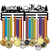 CREATCABIN Porte-Médaille Natation Étagère Trophée Présentoir Médailles Étagère Sports 4 rangées