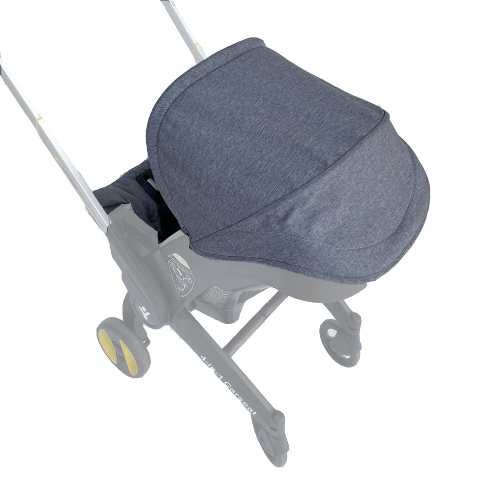 Kit de lavage de siège de voiture, pare-soleil, coussin de siège compatible avec la poussette Doona (Gris)