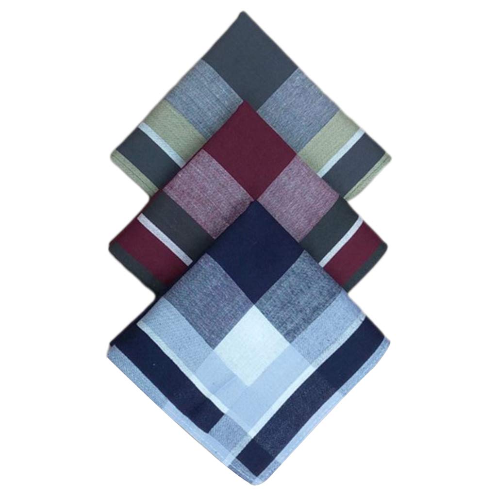 12x 100% Baumwolle Plaid Taschentücher Taschentuch Einstecktuch Stofftaschentücher 40cm für Männer Frauen