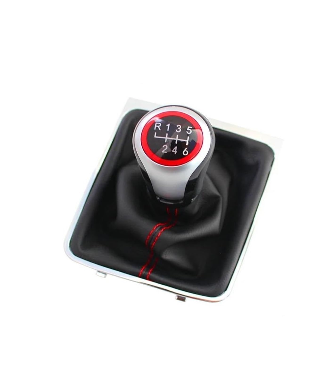 Mocalux For 6 Speed Gear Stick Shift Lever Knob For Vw For Passat B6 2005-2011 Car 5/6 Speed Manul Gear Shift Knob Modification Parts(For 6 Speed)
