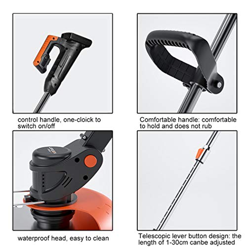 Aozu 42V 9000MA Battery Grass Trimmer, 1800W Powerful Electric Strimmers with Metal Blade,Telescopic Cordless Garden Edger Cutter Garden Lawn Mower,15 cm Cutting Width