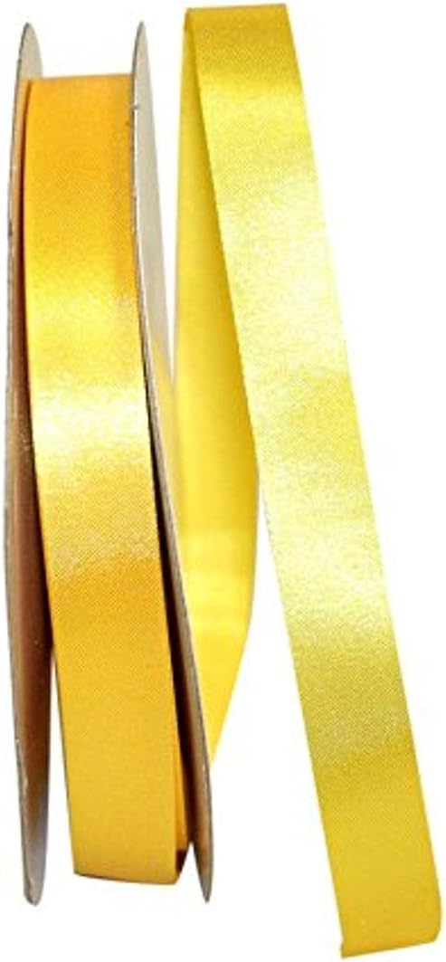 Reliant Ribbon 5100-079-03C Dyna Satin Ribbon, 5/8 Inch X 100 Yards, Yellow