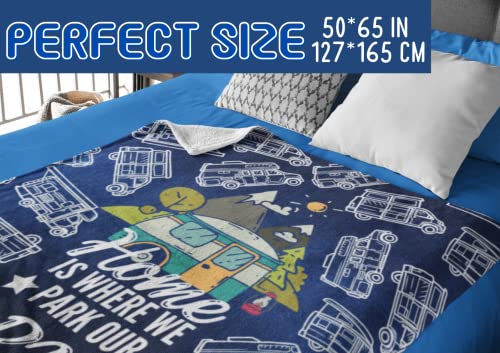 InnoBeta Best Gifts for RV Owners, Camping Throw Blanket for Camp Lovers, Flannel Blankets for Bed...
