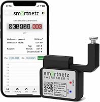Smartnetz Smart Gas Reader 5 BK4 / BK G4- WiFi mit APP Anbindung & Tasmota INAPP Fernsteuerung | WLAN | MQTT | HOMEASSISTANT | Für alle BK4 Modelle Gaszähler AUSLESEN (Gasreader 5)