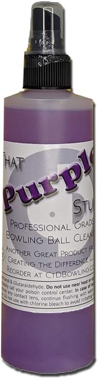 Basic Bowling Ball Starter Kit | that Purple Stuff | 8 oz | CTD Power Pad | USBC Approved | Removes Dirt, Oil & Scuff Marks | Bowling Ball Cleaning Kit | Bowling Supplies
