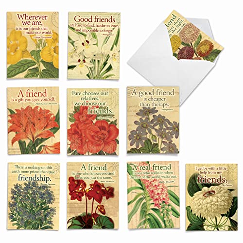 Cartes de note vierges motifs floraux Mpocb-flrl6 coffret cadeau correspondance