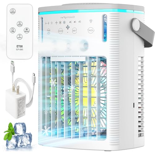 Portable Air Conditioners Fan,Small Cooler Evaporative Air Conditioner with Remoter,Mini Portable AC...