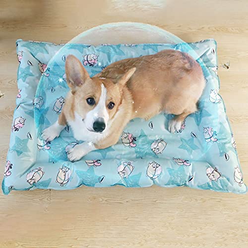QJM KüHlkissen für Hunde - KüHlmatte für Hunde und Katzen, Haustier-KüHlkissen für Hunde, Hunde-KüHldecke, wasserdichte Haustier-Matte, KüHlkissen für Zuhause/Reisen/Zwinger/Sofa/Bett/Boden Cover