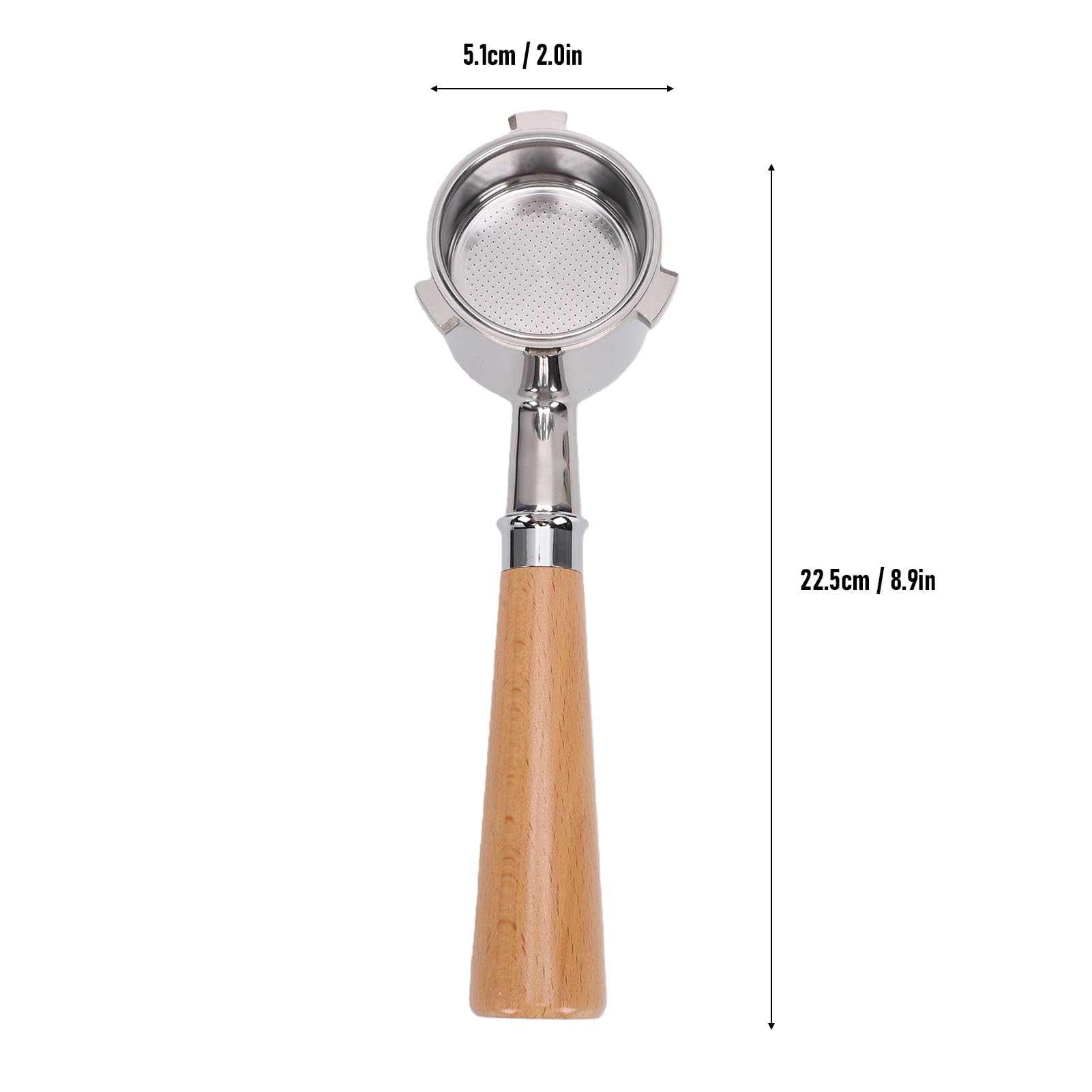 Jiawu Beccuccio Doppio Portafiltro da 51 Mm per Macchina da caffè | Adatto per EC9155, EC9255, EC9355, EC9665, EC9865, 3 Orecchie con Fondo e Impugnatura Ergonomica per Casa, Bar, Ufficio