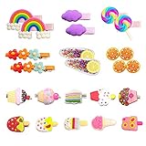 AMMY Candy Hair Clip for Girls, 22 Pcs Candy Hair Accessories Cute Barrettes Rainbow Cupcake Hair Pins for Little Girl Kids Children