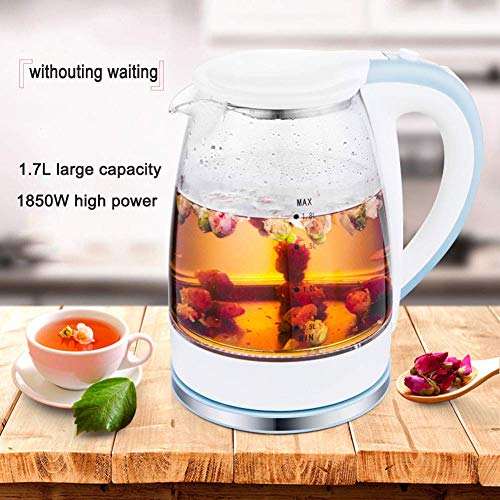 Kettle eléctrico de vidrio 1.7L con luz LED miniatura 4
