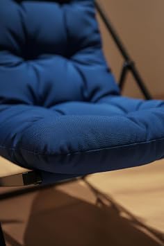 Napper Katlanabilir Mavi Şezlong - Su Geçirmez Kumaş, Metal İskelet, Balkon ve Bahçe Sandalyesi