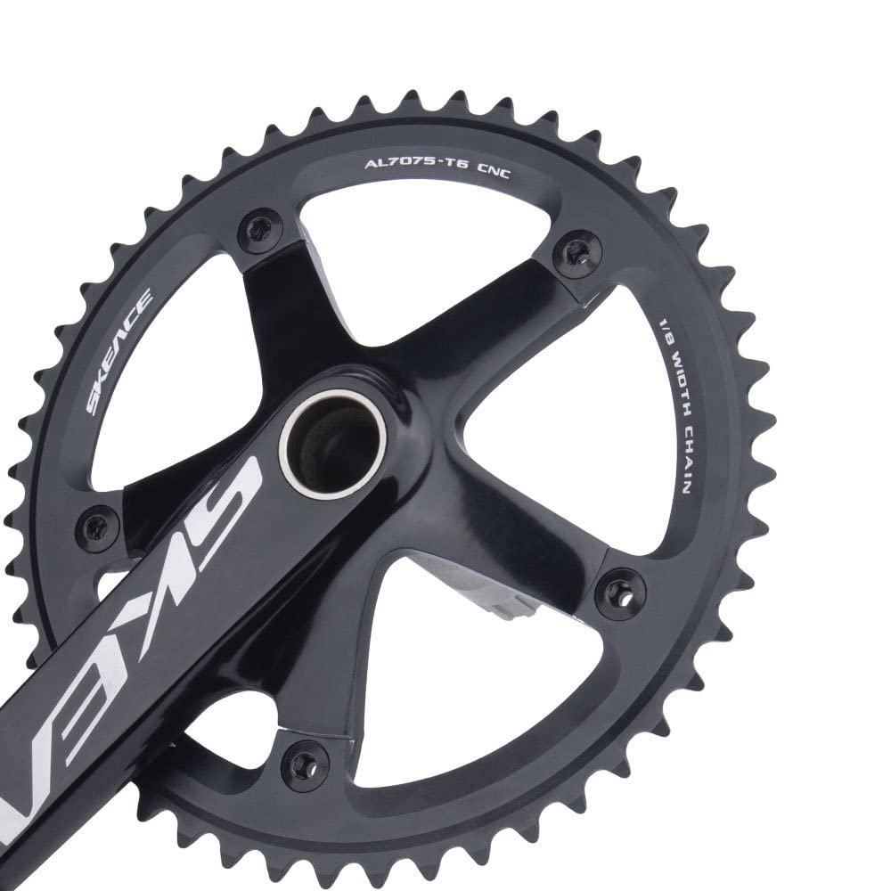 Bici da Campo Guarnitura 165mm Braccio Pedivella 48T 49T Corona Singola Guarnitura Cava Integrata Set di Pedivelle