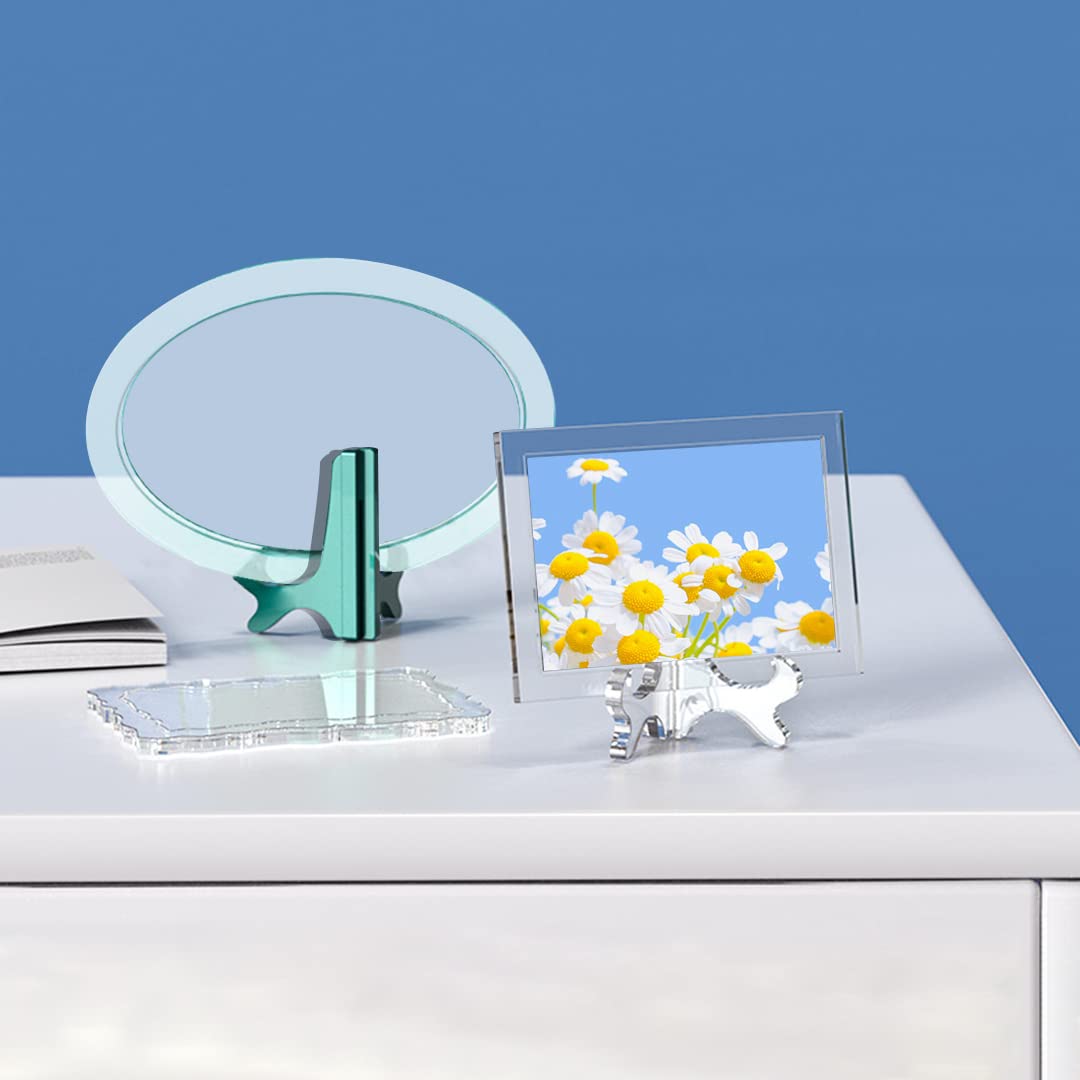 Lot De 2 Moules En Silicone Pour Cadre Photo, Cadres Photo Pour Moulage De Résine, Moules époxy Rectangulaires Et Ovales à Bords Irréguliers Avec Support, Cadeaux à Faire Soi-même, Décoration