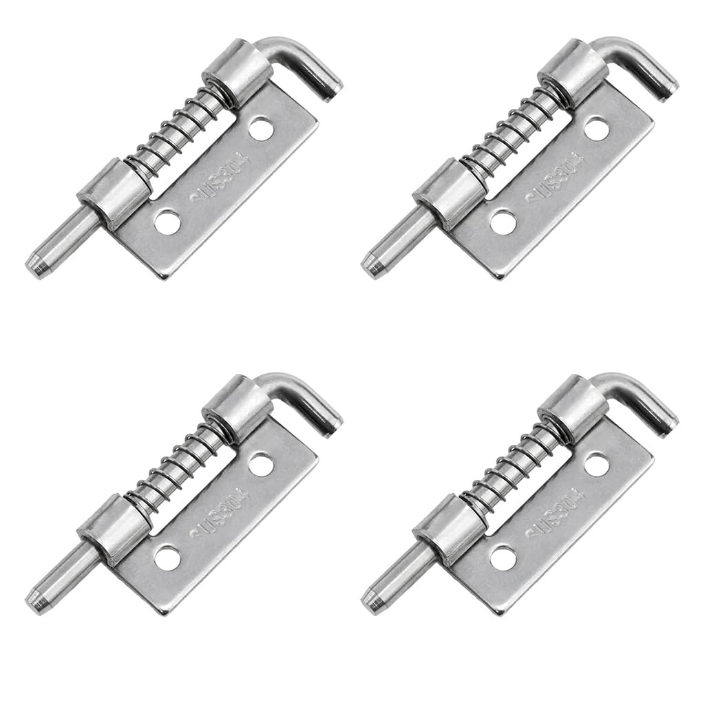 Serplex® 4Pcs Spring-Loaded Barrel Bolt Latches, SUS304 Stainless Steel Slide Lock Pin Latches for Doors, Cabinets, Gates, Toolboxes & Enclosures, Anti-Rust Heavy Duty Hardware-image-49