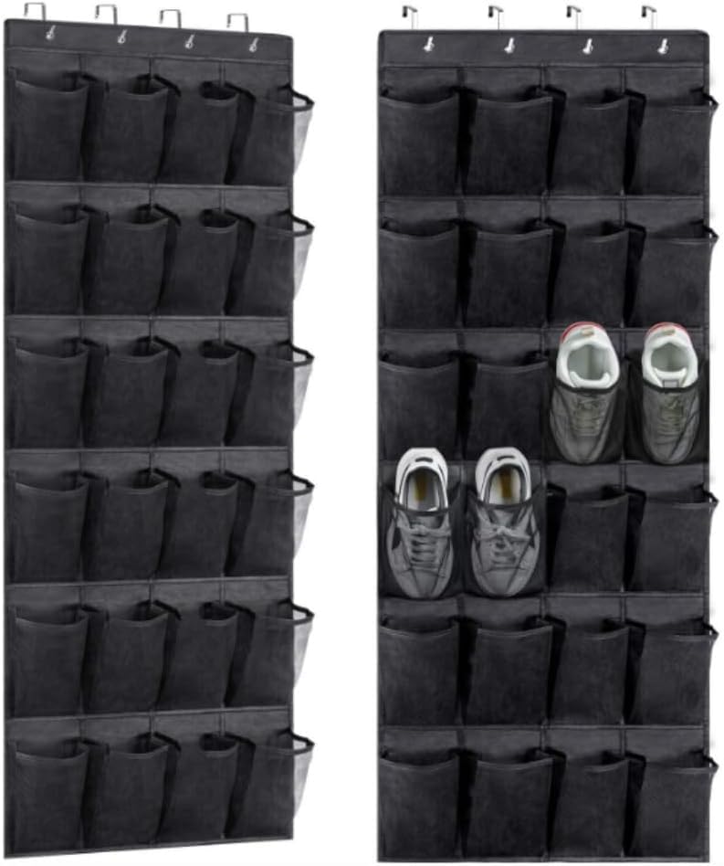 La Mejor Recopilación de Zapatera de pared . 48 Jindizi Organizador de Zapatos sobre la Puerta, Gestor De Zapatos sobre La Puerta, Zapatero para Colgar Detrás De La Puerta con 24 Bolsillos Grandes De Malla para Dormitorio...