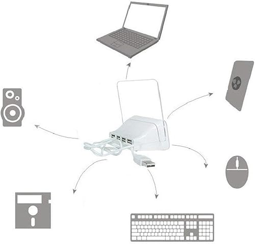 Miniatura 7 de Reloj despertador digital, tablero de mensajes fluorescente LED luminoso, calendario LCD con 4 puertos de recarga de banda USB, luz nocturna