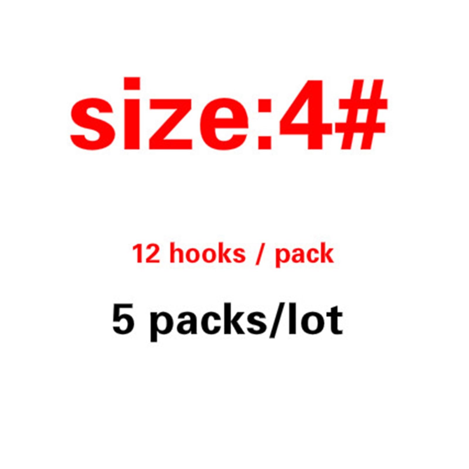 Amo da Pesca, Ami da Pesca, 92554 Jig Big Fish Hook Becco Esca Amo Carpa Amo da Pesca Attrezzatura Ami da Pesca in Mare Originali 5 Confezioni (Color : 4)