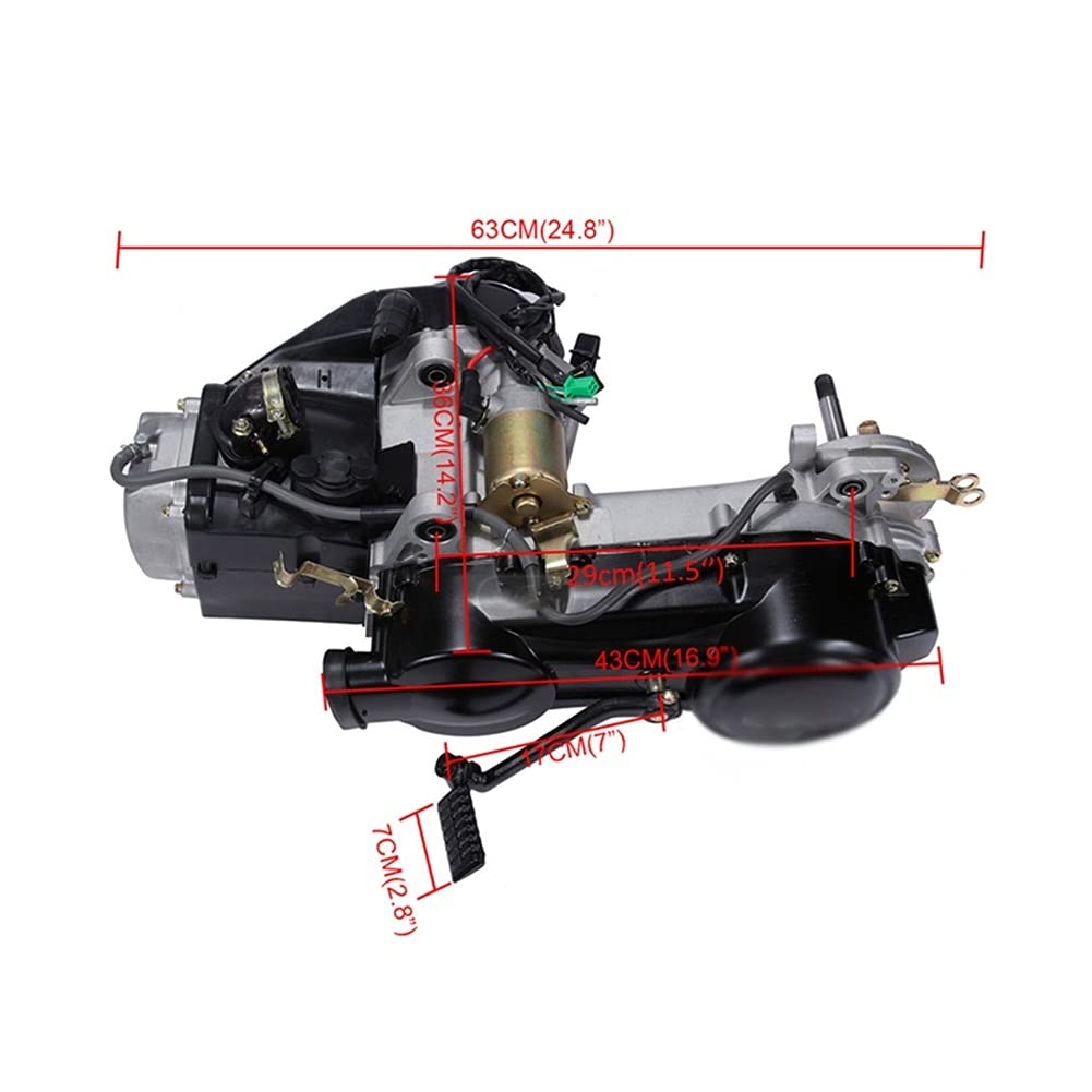 Carburatore 743 Millimetri per GY6 150cc Motore Completo 4 Tempi GY6 125CC-150CC Motore Scooter ATV Go Kart Motore Ciclomotore CVT Motore Set Carburatore Carb