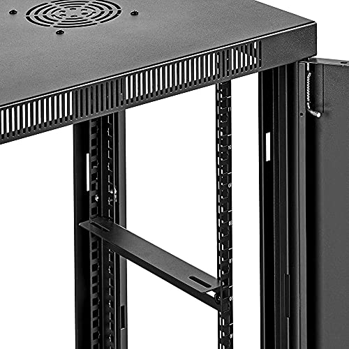 Navepoint 9U Wall-Mount Network Cabinet For 19" It Equipment, A/V With Glass Door And Removable Side Panels, Locks, 2 Fans, 450Mm Depth, Hinged Back #TOP3