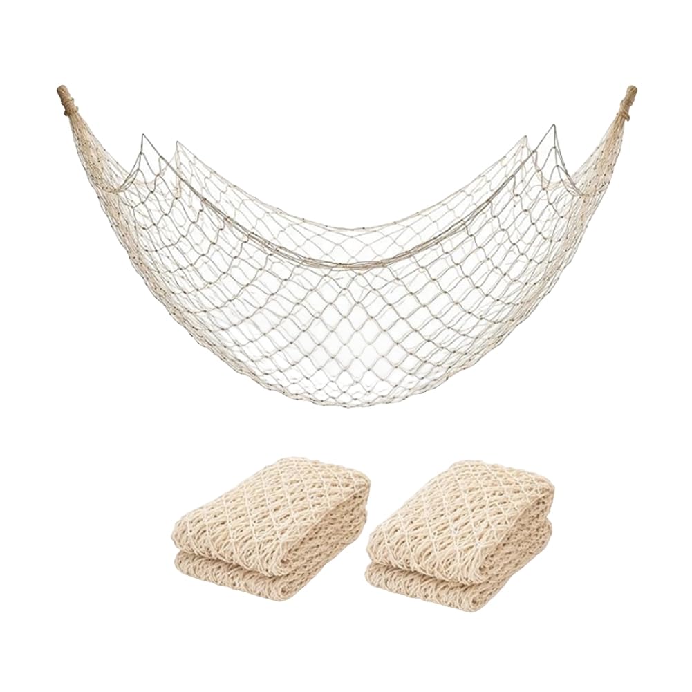 Hndhbfgrt For Wall for Party,Fishing Net Decoration 3pcs Fish Net Decorations for Photo Hanging Nautical Fishnet Table Runner